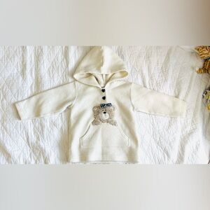White cute young heart sweater for girls size 3T